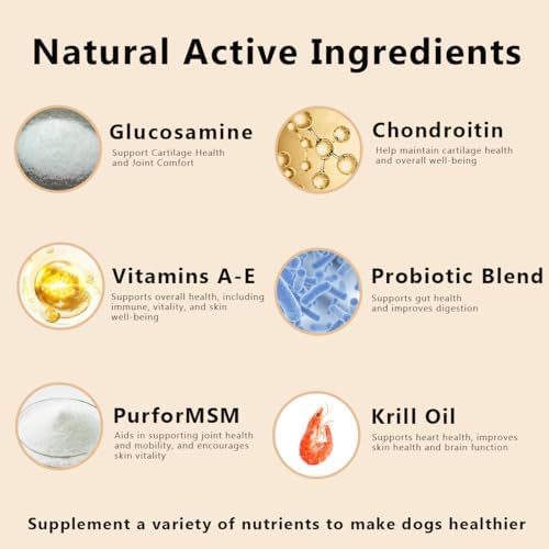25-in-1 Dog Multivitamin Chewable with Probiotics，Dog Vitamins