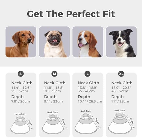 Avont Upgraded Dog Cone Collar Alternative After Surgery to Stop Licking-S