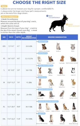 Soft Dog Cone Collar to Stop Licking After Surgery, Comfy Dog Cone Alternative for Large Medium Small Dogs/Cats, Adjustable Washable E-Collar for Spay Neuter Recovery and Neck Protection