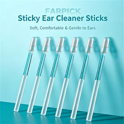 Sticky Ear Cleaner, Reusable Sticky Ear Cleaner Picks, Gentle Adhesive Ear Pick for Ear Wax Cleaning