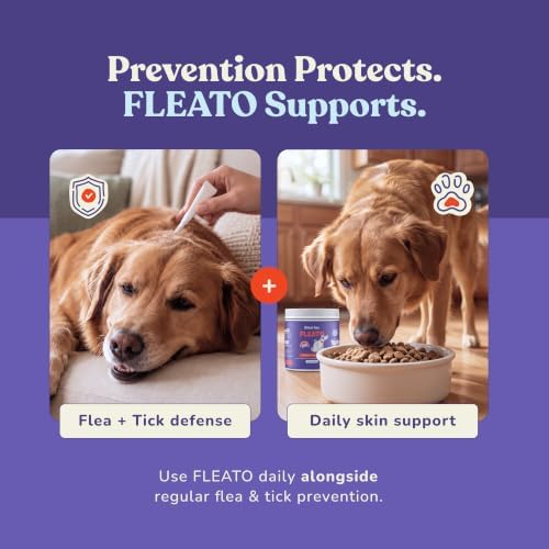 Dog Itchy Skin & Coat Powder for Hot Spots, Scratching & Licking Paws