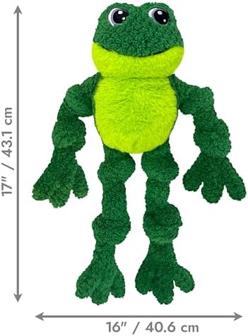 KONG Floppy Knots Rope and Plush Dog Toy, Frog, for Large/X-Large Dogs