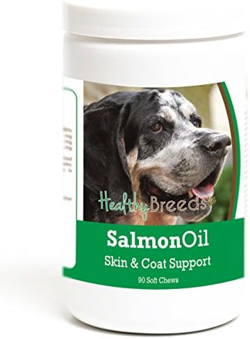 Healthy Breeds Bluetick Coonhound Salmon Oil Soft Chews 90 Count, Brown