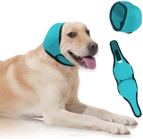 Dog Ear Covers & No Shake Ear Wraps for Hematoma,Grooming,Drying
