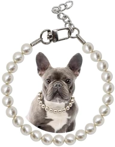 0.55 inch Big Pearl Dog Collar,Fashion Necklace Suit for Medium Large Dog