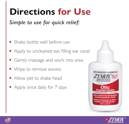 Zymox Enzymatic Ear Wipes and Otic Plus Advanced Ear Solution for Dogs and Cats - Product Bundle - for Dirty, Waxy, Smelly Ears and to Soothe Ear Infections, 100 Count Wipes and 1.25oz Bottle