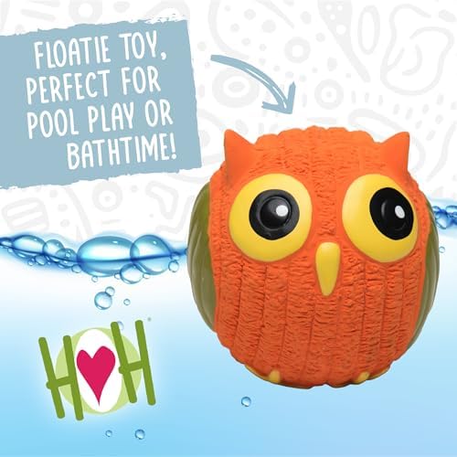 HuggleHounds Ruff-Tex Latex Ball Dog Toy - Dog Toys Rubber, Puppy Toys, Puppy Essentials, Heavy Duty Squeaky Ball for Small, Medium & Large Dogs, All Breeds - Hamlet Pig, Large