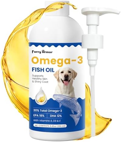 Omega 3 Fish Oil for Dogs & Cats, 300mg EPA+DHA, 8.45 oz