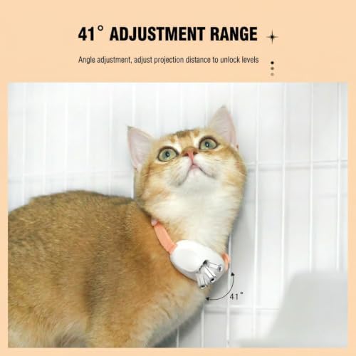 Rechargeable Laser Collar Toy. 41° Adjustable Head, & 2 Play Modes. Lightweight TPU Collar Fits Most Cats. Perfect Self-Play Toy for Home & Work. (Pink 2pcs)