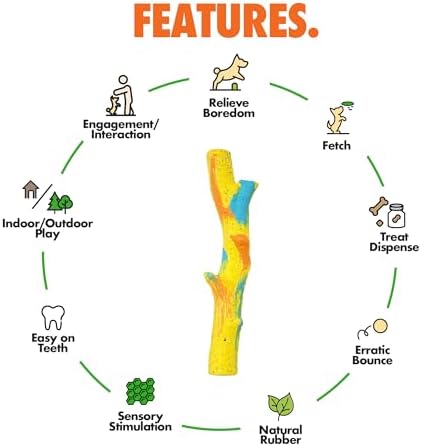 Max Fusion with Nike Grind, Arlee Twiggy Dog Toy, Chew Toy for Play, Fetch, Tug, XL