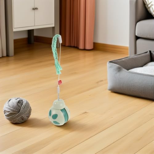 Abaodam Interactive Cat Treat Dispenser with Adorable Beetle Appearance, Plastic Material, Wobble Tumbler Design for Indoor and Outdoor Use, for Engaging Cats and Encouraging Play