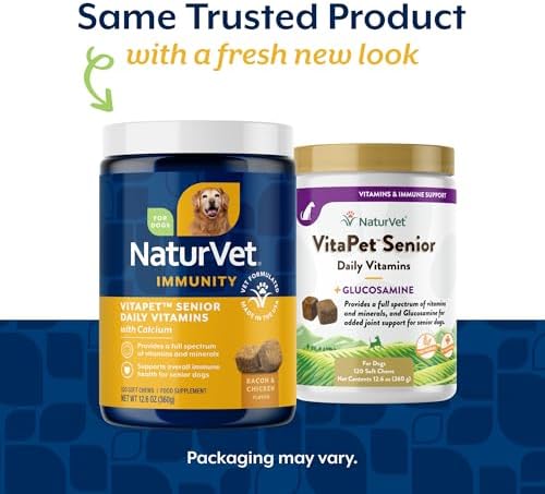 NaturVet VitaPet Senior Daily Vitamin Dog Supplements - 120 Ct