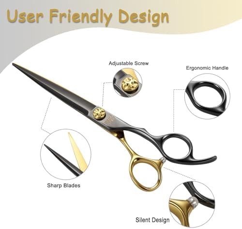 7'' Professional Straight Dog Grooming Scissors Pet Shears