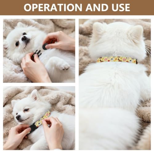 Cartoon Farm Animals Horses Easy to Wear Cats Collar 2 Pack Collars for Cats