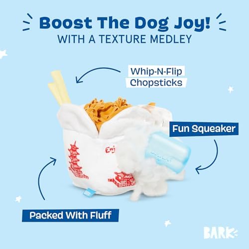 BarkBox Chow Chow Mein Plush Dog Toy - for Small to Medium Dogs and Puppies