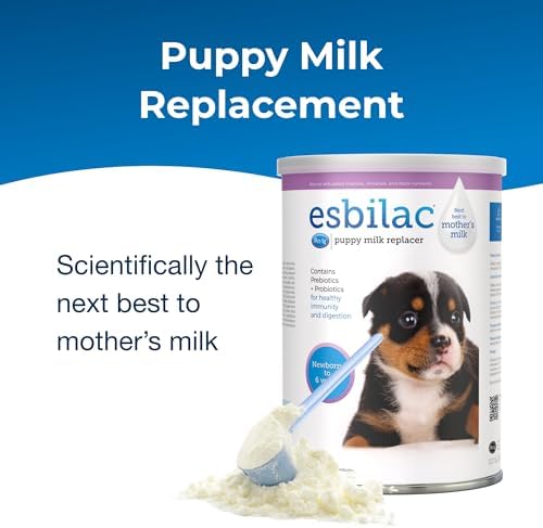 Pet-Ag Esbilac Puppy Milk Replacer Powder - 28 oz - Powdered Puppy Formula with Prebiotics, Probiotics & Vitamins for Puppies Newborn to Six Weeks Old - Easy to Digest