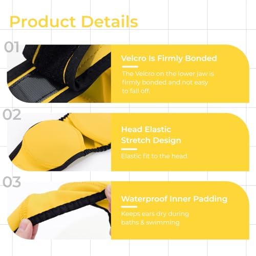 Dog Ear Covers for Bath,Dog Ear Muffs Noise Reduction Anxiety Relief