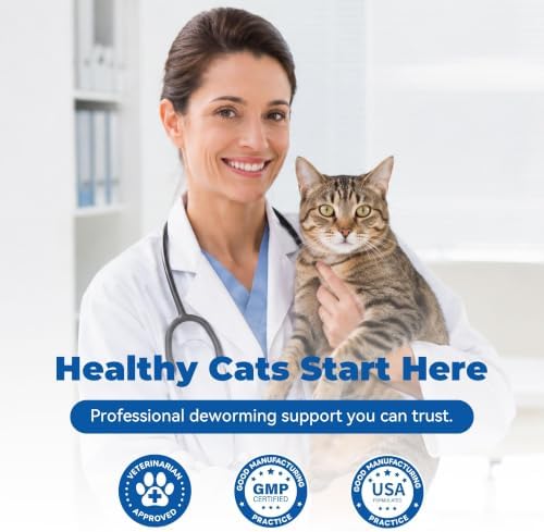 7 Way De-Wormer Chewable Tablets for Dogs & Cats, Pyrantel Pamoate and Praziquantel Formula, for Cats and Kittens 2-16 Ibs, 50 Count