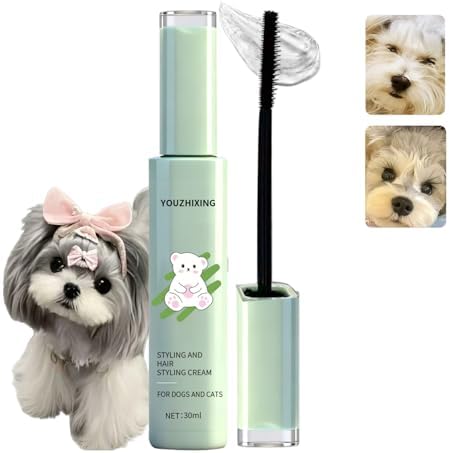 Dog Facial Hair Styling Gel – Gentle Grooming for Eyes & Nose Flyaways, No Alcohol Formula for Small Long-Haired Dogs & Cats, for Daily Use & Styling, 1.06 oz