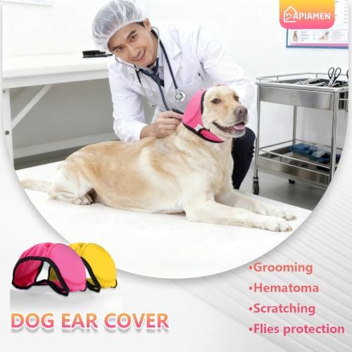 Dog Ear Cover & No Shake Ear Wraps for Hematoma,Bathing,Grooming