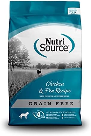 NutriSource Grain Free Chicken & Peas Dog Food, 26lb