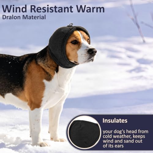 Thick Padded Noise-Reducing Dog Ear Muffs, Anti-Anxiety Calming Ear Hoodie