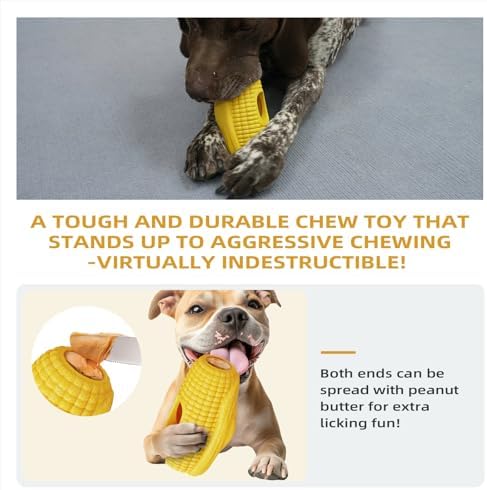 Multi-Functional Interactive Dog Toys for Aggressive Chewers, Indestructible Dog Toys for Medium/Large Breeds,Frozen Dog Treat Holder to Keep Them Busy,Reduces Anxiety(Pack of 1)