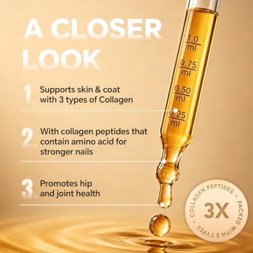 3X Premium Collagen Liquid for Dogs & Cats Supplement for Joint & Skin