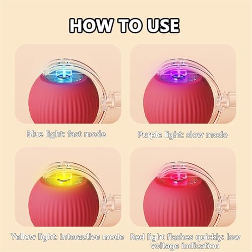 Smart Motion Pet Ball, Interactive Pet Toy Ball, 2025 New Interactive Rolling Dog Balls, Automatic Rotating Rolling Balls, for Cats
