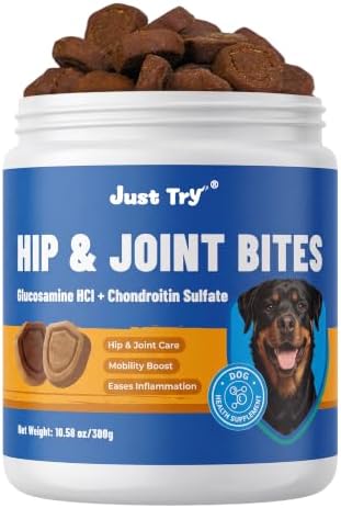 Just Try Hip&Joint Bites Glucosamine&MSM Joint Supplement for Dogs 10.58oz