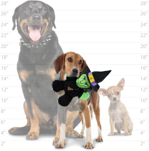 MIGHTY Tuffy Microfiber Medium Witch Ultra Durable Plush Dog Toy