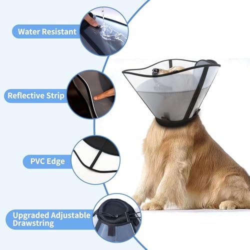 Dog Cone to Stop Licking, Soft Dog Cone Collar Alternative After Surgery