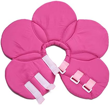 Dog Cone E-Collar Flower Soft Elizabethan Waterproof Grooming Recovery Protective Adjustable Collar for Puppy Small Medium Dogs (S Neck:9-11in, Purple)