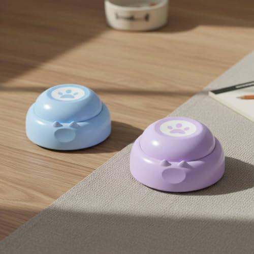 Sounding Button Pet Communication with Voice Recordable Training Pad Voice Board with Custom Commands and Audio Storage Suitable for Basic obedience Daily routines, Blue-Pink