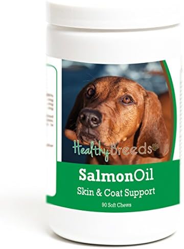 Healthy Breeds Redbone Coonhound Salmon Oil Soft Chews 90 Count, Brown