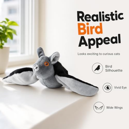 Flying Bat Dog Toy, 2026 New Flapping Wings Interactive Pet Toy, Squirrel