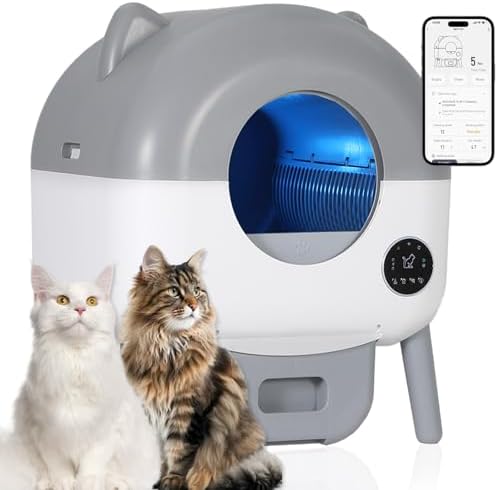 Garvee Automatic Cat Litter Box Self Cleaning for Cats 2.2 to 28 Lbs