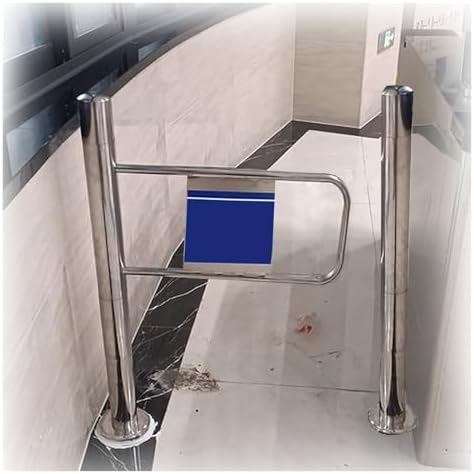 Spring-Loaded Self-Closing Safety Swing Gate, 20-34 Inch Wide One-Way Pedestrian Door for Hallways, Secure Entrance, Easy Push-in Design, Ideal for Kids & Pets