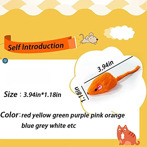 Furry Cat Toys Mice Rattle Interactive Mouse Toy for Indoor Cats Catnip Ball Kitten Kitty Pet Play Assorted Color