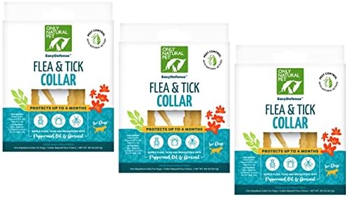 Only Natural Pet EasyDefense Non-Toxic Flea & Tick Collar for Dogs - (3 Pack)