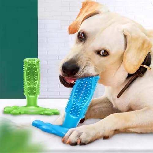 Chew Toy for Dog Toothbrush Stick Dog Toys for Aggressive Chewers Interactive Toys Treats Tough Toy to Keep Them Busy Chew for Small Dogs (Green, L)