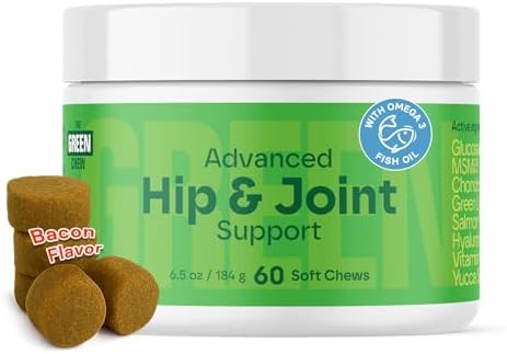 Hip & Joint Supplement for Dogs - Bacon Soft Chews with Glucosamine & MSM