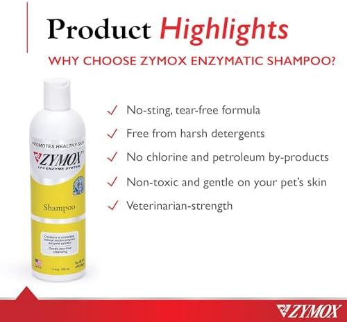 Zymox Enzymatic Shampoo for Dogs and Cats, 12oz