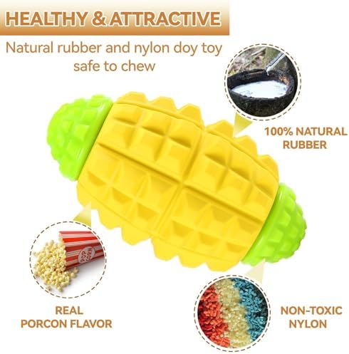 YINEYA Dog Toys for Aggressive Chewers, Tough Dog Chew Toys, Yellow