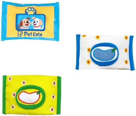 Wet Treats Feeder Sniffing Training Toy for Dog with Noise Maker and Reward Pouches Enhancing Cognitive Skill Wet Wipe Dog Snuffle Toy