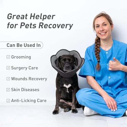 Foldable Pet Cone Collar to Stop Licking After Surgery Adjustable