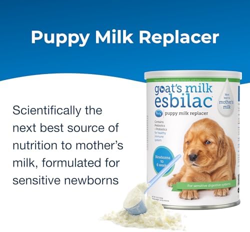 PetAg Goat’s Milk Esbilac Powder - 12 oz, Pack of 2 - Powdered Puppy Formula with Prebiotics, Probiotics & Vitamins for Puppies Newborn to Six Weeks Old - For Sensitive Digestive Systems