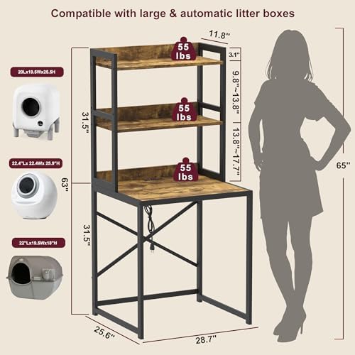 Heybly Litter Box Enclosure for Self-Cleaning Robot 3 & 4, HCLB001SR