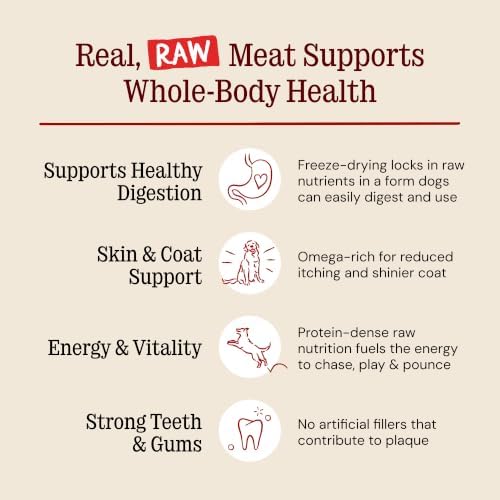 Stella & Chewy's Freeze-Dried Raw Wild Weenies Dog Treats - High-Protein Training Treats for Dogs & Puppies - All-Natural Grass-Fed Beef Recipe with 97% Meat & Organs - USA Made - 3.25 oz Bag