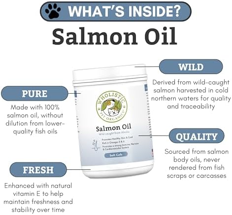 Wild Alaskan Salmon Oil for Dogs and Cats, 500 Softgels